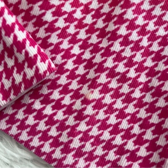 Rags LandLimited Edition Rose Pink Smocked Houndstooth Boutique Jacket